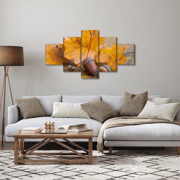 Obraz - Podzimní žaludy (125x70 cm)