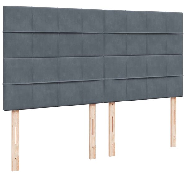 Box spring postel s matrací tmavě šedá 180x200 cm samet 3292407