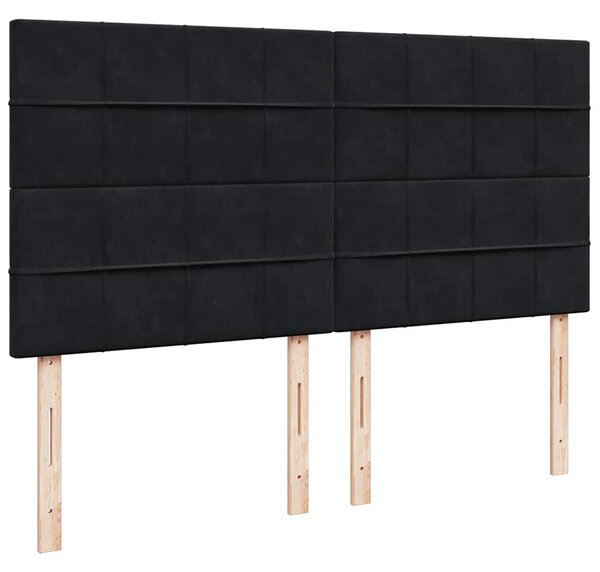 Box spring postel s matrací černá 180x200 cm samet 3292408