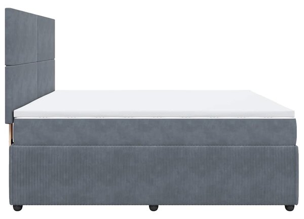 Box spring postel s matrací tmavě šedá 180x200 cm samet 3292401