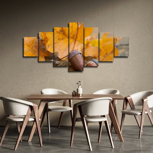 Obraz - Podzimní žaludy (210x100 cm)