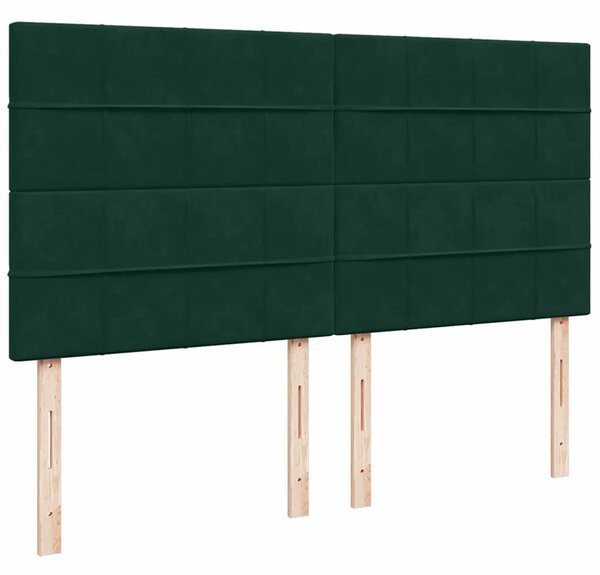 Box spring postel s matrací tmavě zelená 180x200 cm samet 3292409