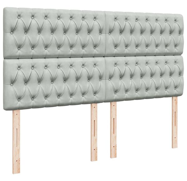 Box spring postel s matrací světle šedá 180x200 cm samet 3292412