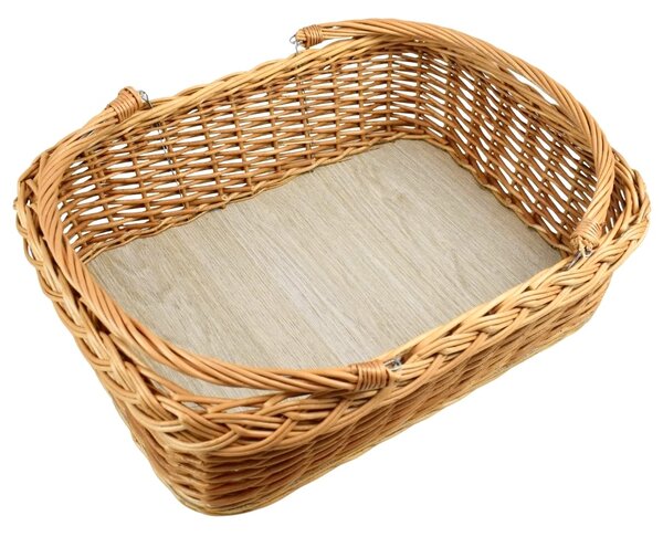 Proutídekorace Proutěný tác se sklopnými uchy 55 cm