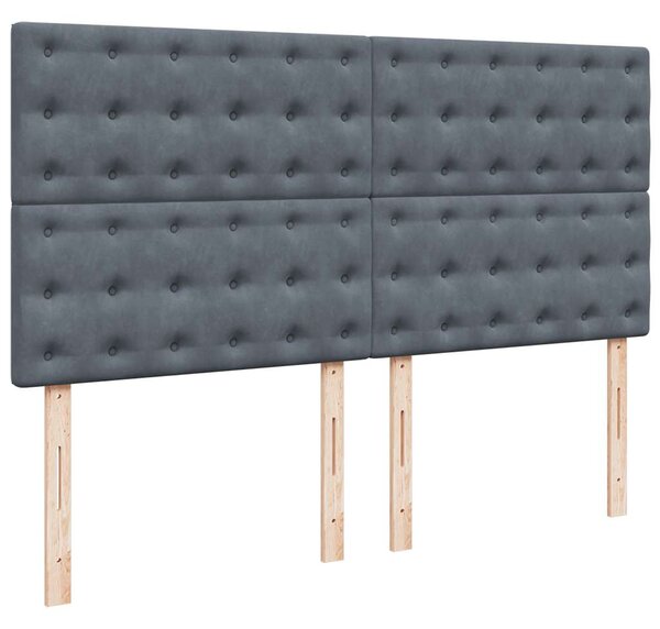Box spring postel s matrací tmavě šedá 180x200 cm samet 3292419