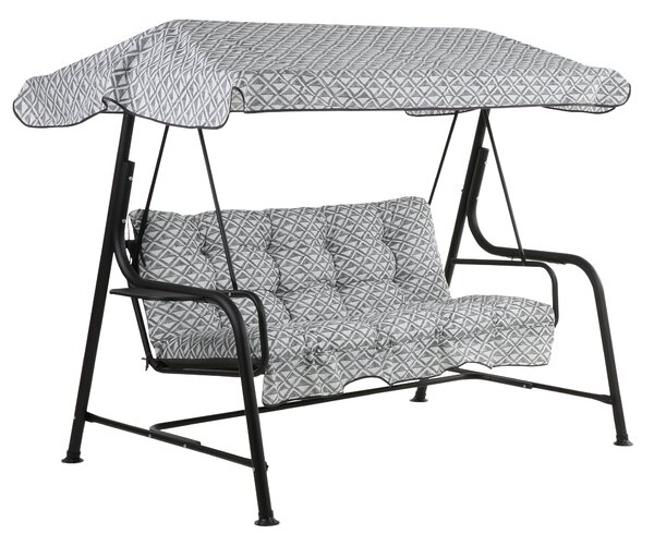 Patio Zahradní houpačka Hawaii Black Edition s bočními stolky H039-06PB 461462
