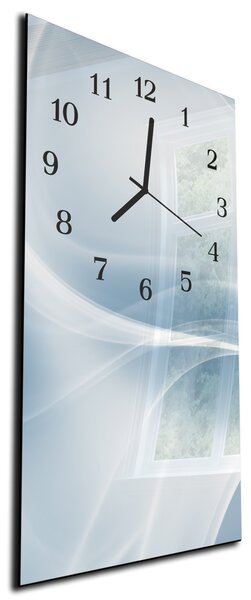 Nástěnné hodiny modrý abstrakt 30x60cm II - plexi