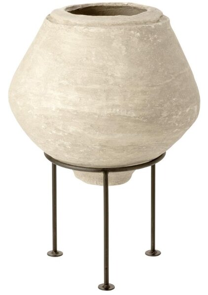Bílá dekorativní váza J-Line Mache 55 cm