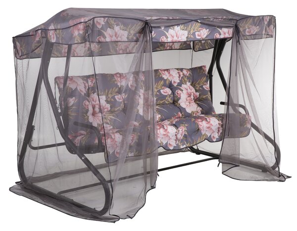 Zahradní houpačka Milano Black Edition s moskytiérou A091-23IB PATIO 448836