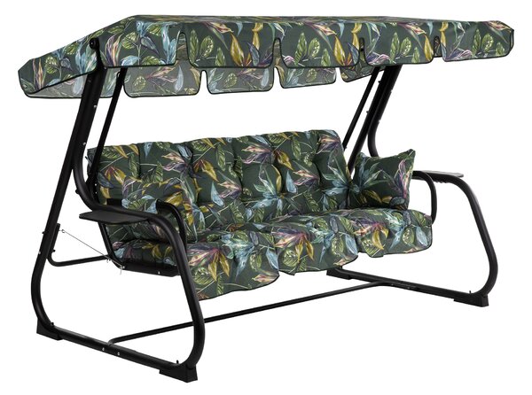 Zahradní houpačka Parma Black Edition s bočními stolky G058-02PB PATIO 448915