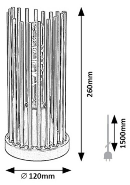 Rabalux stolní lampa Roxas E27 1x MAX 40W matná černá 74021