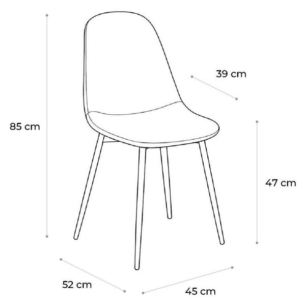 Jídelní set Masainas 4+1, bílá / šedá