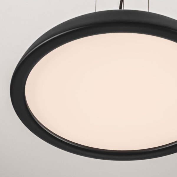Nova Luce Černé kovové závěsné LED světlo Felicia 45 cm