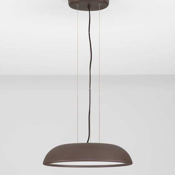 Nova Luce Hnědé kovové závěsné LED světlo Felicia 45 cm