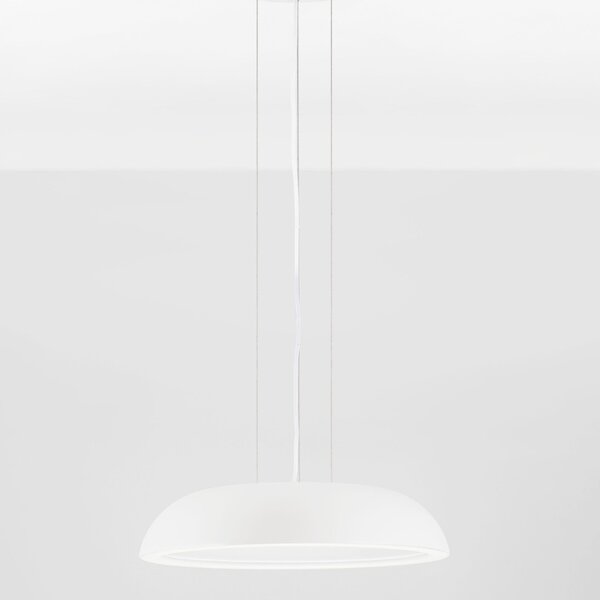 Nova Luce Bílé kovové závěsné LED světlo Felicia 45 cm