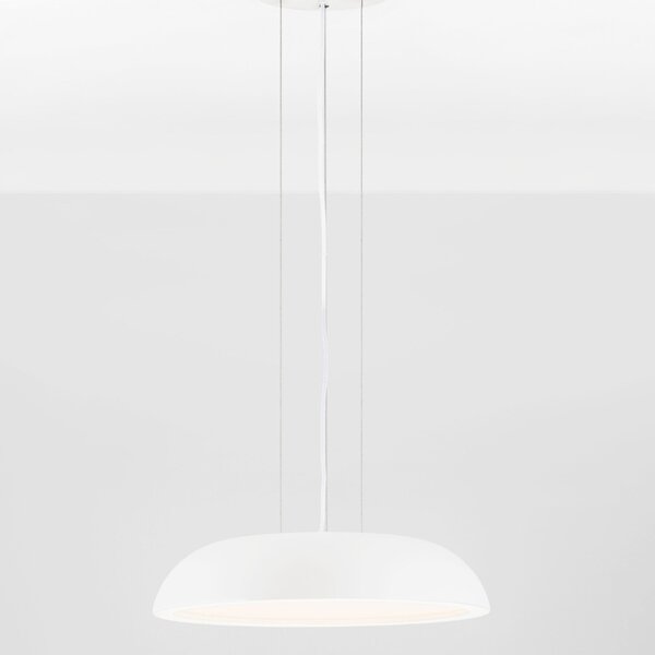 Nova Luce Bílé kovové závěsné LED světlo Felicia 45 cm