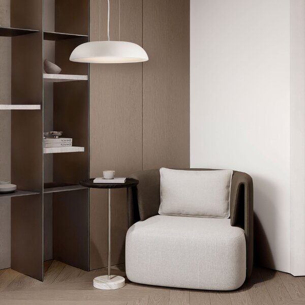Nova Luce Bílé kovové závěsné LED světlo Felicia 45 cm