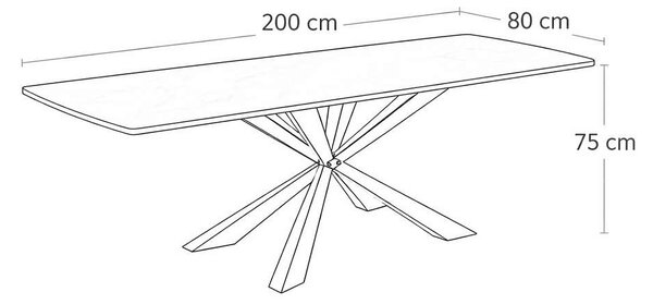Jídelní set Tortoli 6+1, bílá