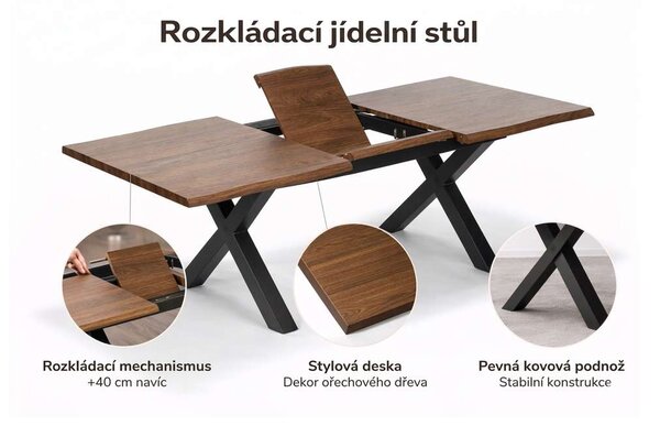 Jídelní stůl Contenda, přírodní dřevo
