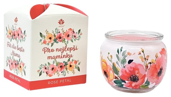 Arôme Vonná svíčka ROSE PETAL - Pro nejlepší maminku 90g