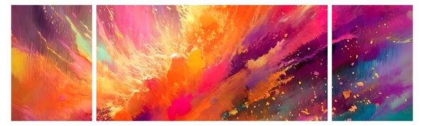 Obraz - Dynamická abstrakce (170x50 cm)