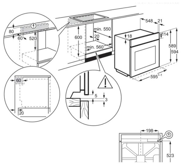 Electrolux EOF3H40X Vestavná trouba