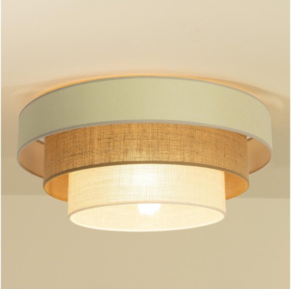 Stropní svítidlo WENTA 1xE27/60W/230V pr. 50 cm béžová/juta