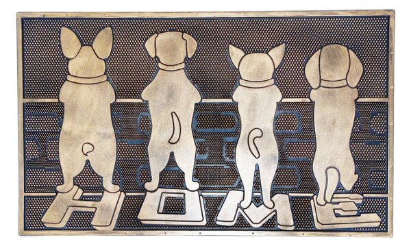 Gumová rohožka Čtyři psí mušketýři, 75 x 45 cm