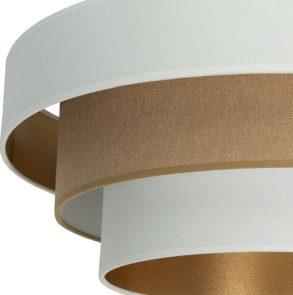 Stropní svítidlo WENTA 1xE27/60W/230V pr. 50 cm bílá/hnědá