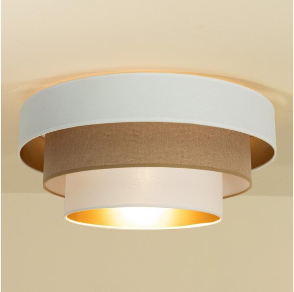 Stropní svítidlo WENTA 1xE27/60W/230V pr. 50 cm bílá/hnědá