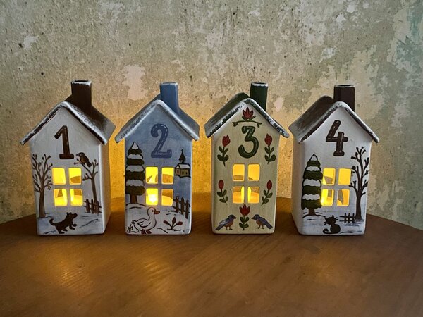 Adventní domečky - sada 1-4