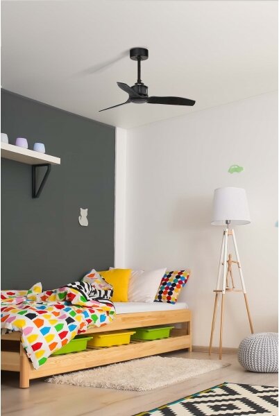 FARO 33424WT - Stropní ventilátor JUST FAN S pr. 81 cm černá Wi-Fi Tuya + DO