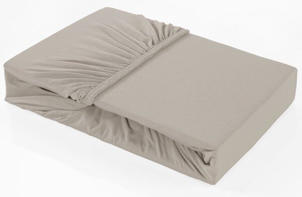 Barevné napínací prostěradlo Klinmam Home Elastan, barva světle hnědá
