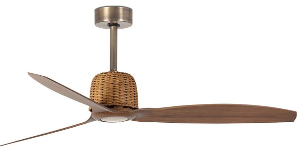 FARO 33436-Stropní ventilátor WEAVER M pr. 128 cm mosaz/černá + dálkové ovládání