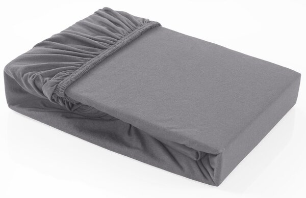 Barevné napínací prostěradlo Klinmam Home Elastan, barva šedá
