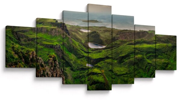 Obraz - Quiraing, Skotsko (210x100 cm)