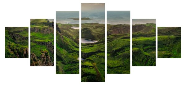 Obraz - Quiraing, Skotsko (210x100 cm)
