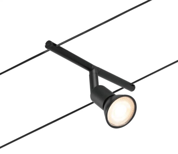 Paulmann 94446 - SADA 5xGU5,3/10W Kompletní lankový systém SALT 230V černá