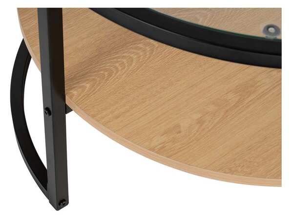 Konferenční stolek Hidalgo, čirá / přírodní dřevo