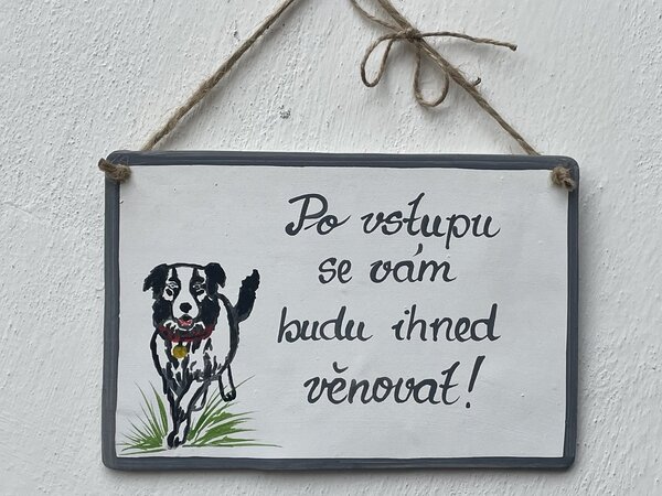 Cedulka pro pejskaře větší Vstupte