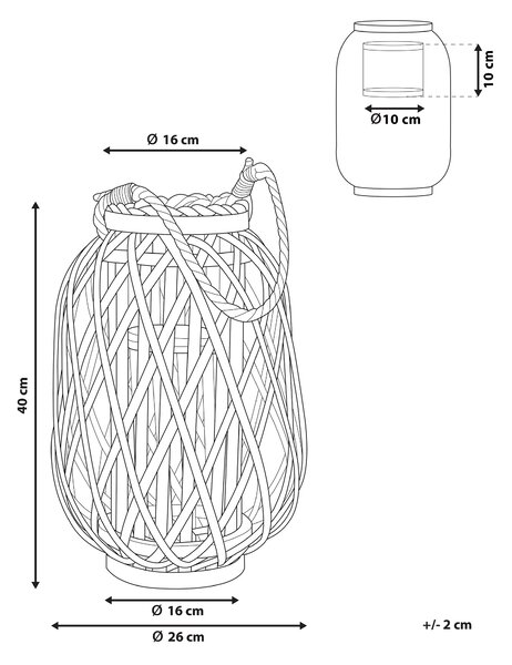 Lucerna MAURITIUS Vrba 40 cm Bílá