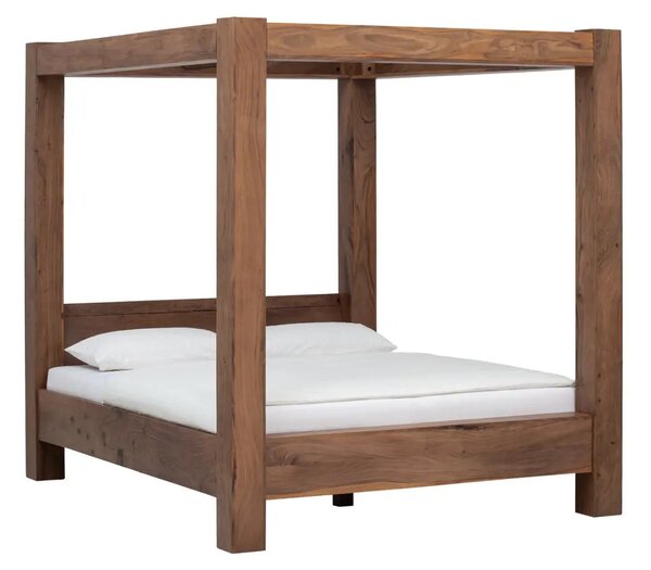 Sob nábytek - Postel s nebesy Verona masiv dřevo akácie - F0A2929W 140x200
