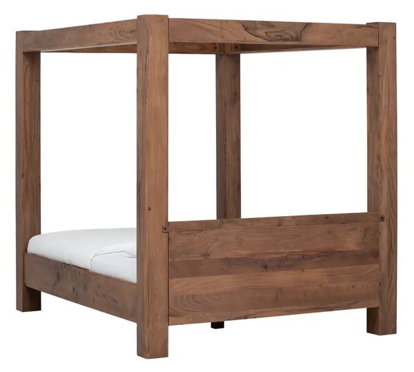 Sob nábytek - Postel s nebesy Verona masiv dřevo akácie - F0A2929W 140x200