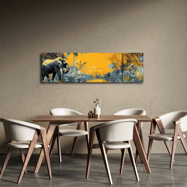 Obraz - Slon v přírodě (170x50 cm)