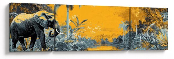 Obraz - Slon v přírodě (170x50 cm)