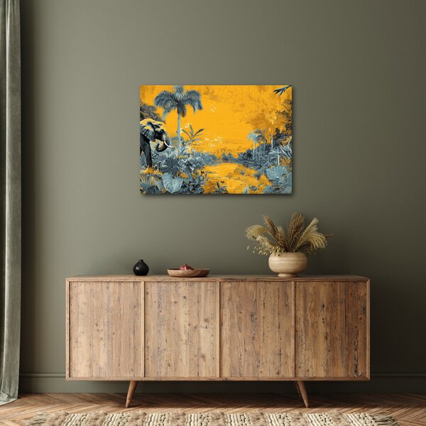 Obraz - Slon v přírodě (70x50 cm)
