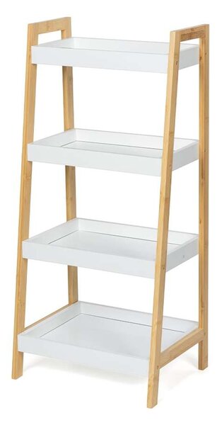 Regál Cotia, přírodní dřevo / bílá