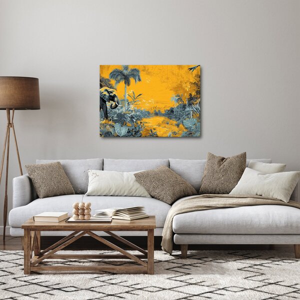 Obraz - Slon v přírodě (70x50 cm)