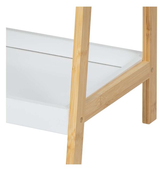Regál Cotia, přírodní dřevo / bílá