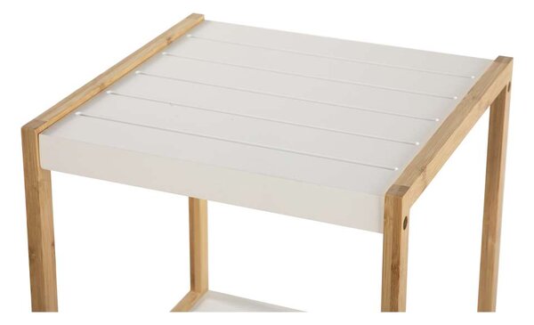 Regál Dagame, přírodní dřevo / bílá